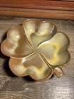 Vintage Frankoma Pottery 6.5" Plainsman Brown 4-Leaf Clover Dish #223 D8