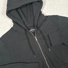 American Giant Full Zip Hoodie Mens L Black Heavyweight Fleece Made in USA NEW