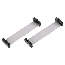 2 Pack IDC Connector Flat Ribbon Cable 18 Pins FC 2.54mm Pitch 10cm Length