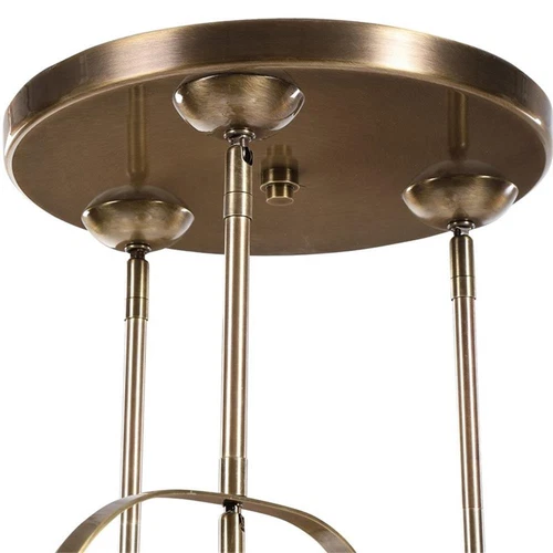 Uttermost Mimas 3-Light Steel and Glass Cluster Pendant in Brass Finish - Picture 3 of 4