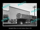 OLD POSTCARD SIZE PHOTO OF SPRINGFIELD ILLINOIS THE PANTHEON THEATER c1950
