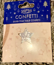 BNIP New Pack of Ginger Ray Table Confetti - Silver Stars - 13g