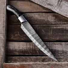 CUSTOM HANDMADE FORGED DAMASCUS STEEL CHEF KNIFE KITCHEN BONING KNIFE  x-1
