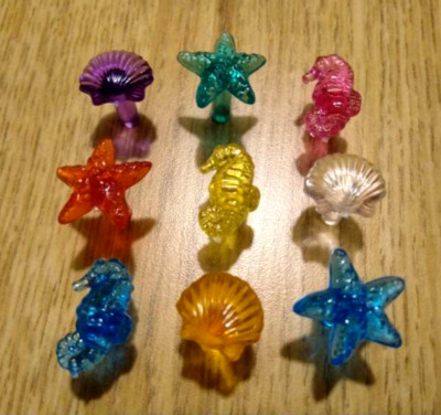 30 Nautical Theme Ceramic Christmas Tree Lights Bulbs Sea Horse, Shells Starfish