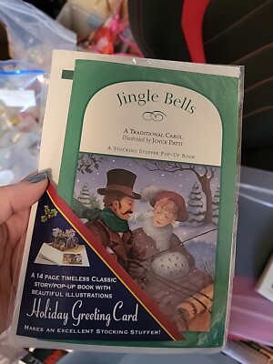 Jingle Bells Christmas Story Book Pop-Up Holiday Greeting Card New Cute! BIN 19