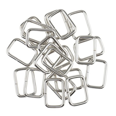 20 Stck. Metall Quadrat Schnalle Taschengurt Verbinder Tasche Zubehör für Geldbeutel Herstellung