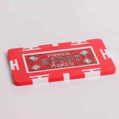 1 x hochwertige Poker Casino nummerierte Kunststoff Chip Plaketten 75 x 45 mm 30 Gramm