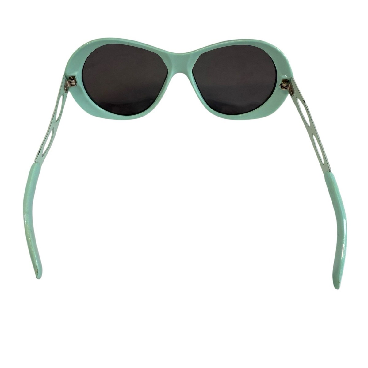 Vintage Mod Retro 60s Mint Green Sunglasses Oversized Lenses  display picture 3