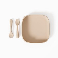 Baby Feeding Essentials with Baby plates with suction and baby spoons and kid...