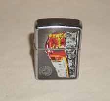 VINTAGE ZIPPO 1998 SANTA FE F3 LOCOMOTIVE CHROME LIGHTER