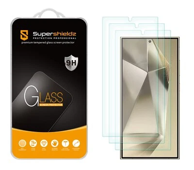 3X Supershieldz Tempered Glass Screen Protector for Samsung Galaxy S24 Ultra