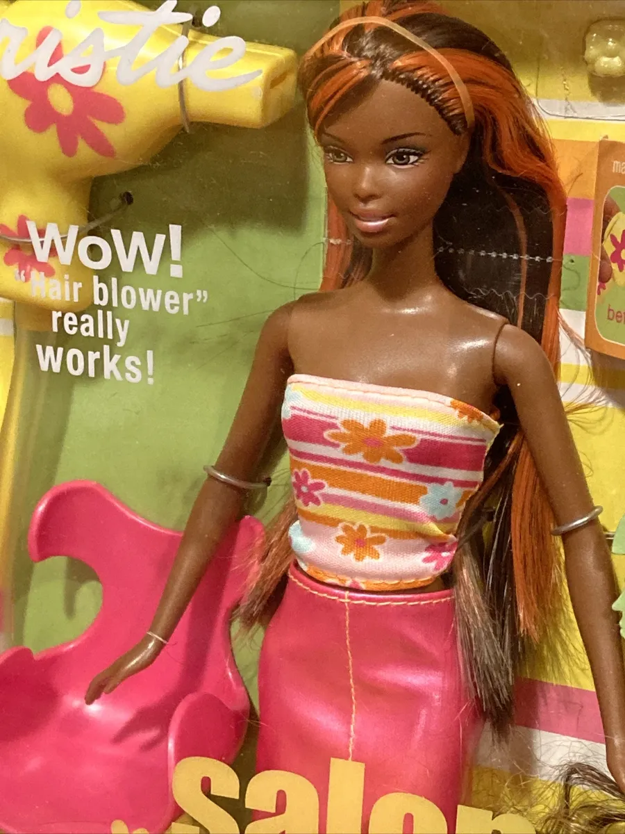 Christie Salon Surprise Barbie Doll African American 💋Mattel 2001 NRFB 💋