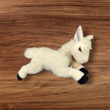 Aurora 12" Llama Flopsie Plush Stuffed Animal Toy cream black  cuddly
