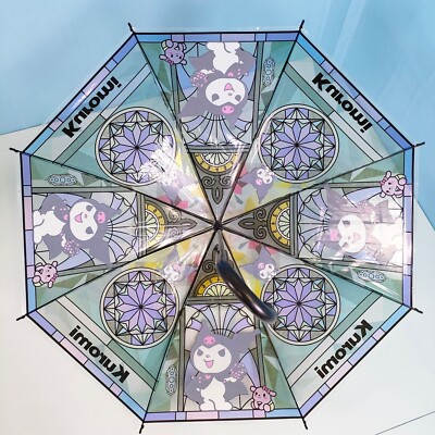 Cute Sanrio Umbrella Kuromi Melody Cinnamon Roll Pochacco Transparent Clear