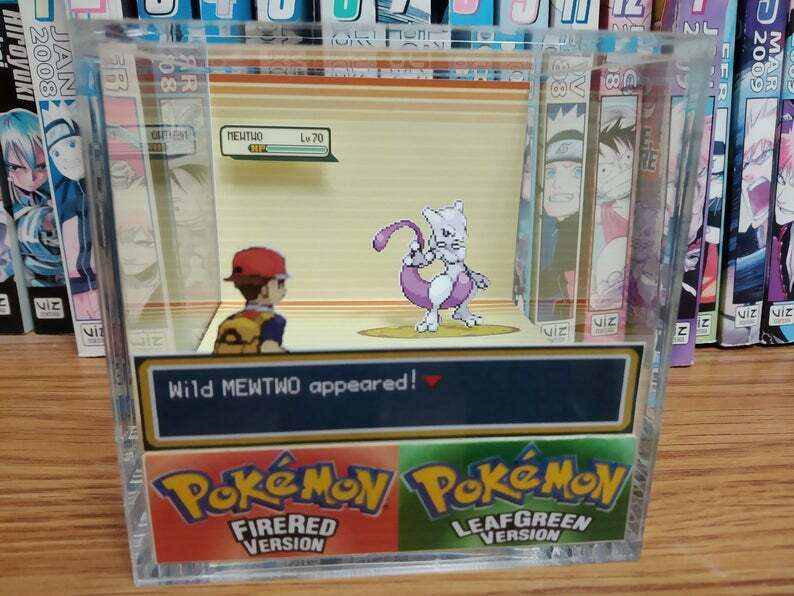 Pokemon Meme PP2 Encounter Handmade Diorama - Gameboy Gaming/Retro Cube -  Fanart