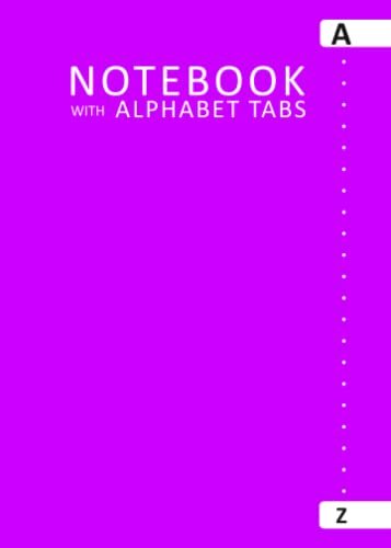 Notebook with Alphabet Tab 6 Pages per Letter 5 x 7 Alphabetical Lined Journa...-image