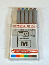 Stabilo OHPen Overhead Projection Medium Water Soluble Pen Colored Marker Colors