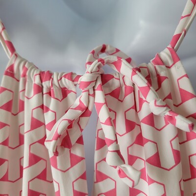 J. mclaughlin maria halter dress womens size S pink and white Catalina  Cloth | eBay