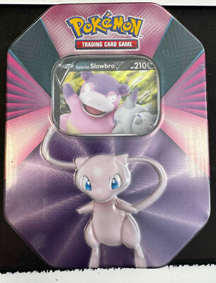 pokémon trading card game mew v box exclusive Pokemon TCG Mew V Forces Tin Box New & Factory Sealed Slowbro Promo Error