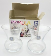 Zwiesel Glas "Primula" Vase Set Of 2 Clear Glass Flower Vases in Original Box