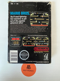 Mario Bros Arcade Nintendo Nes Game NTSC 5 Screw Version Boxed With Manual CIB