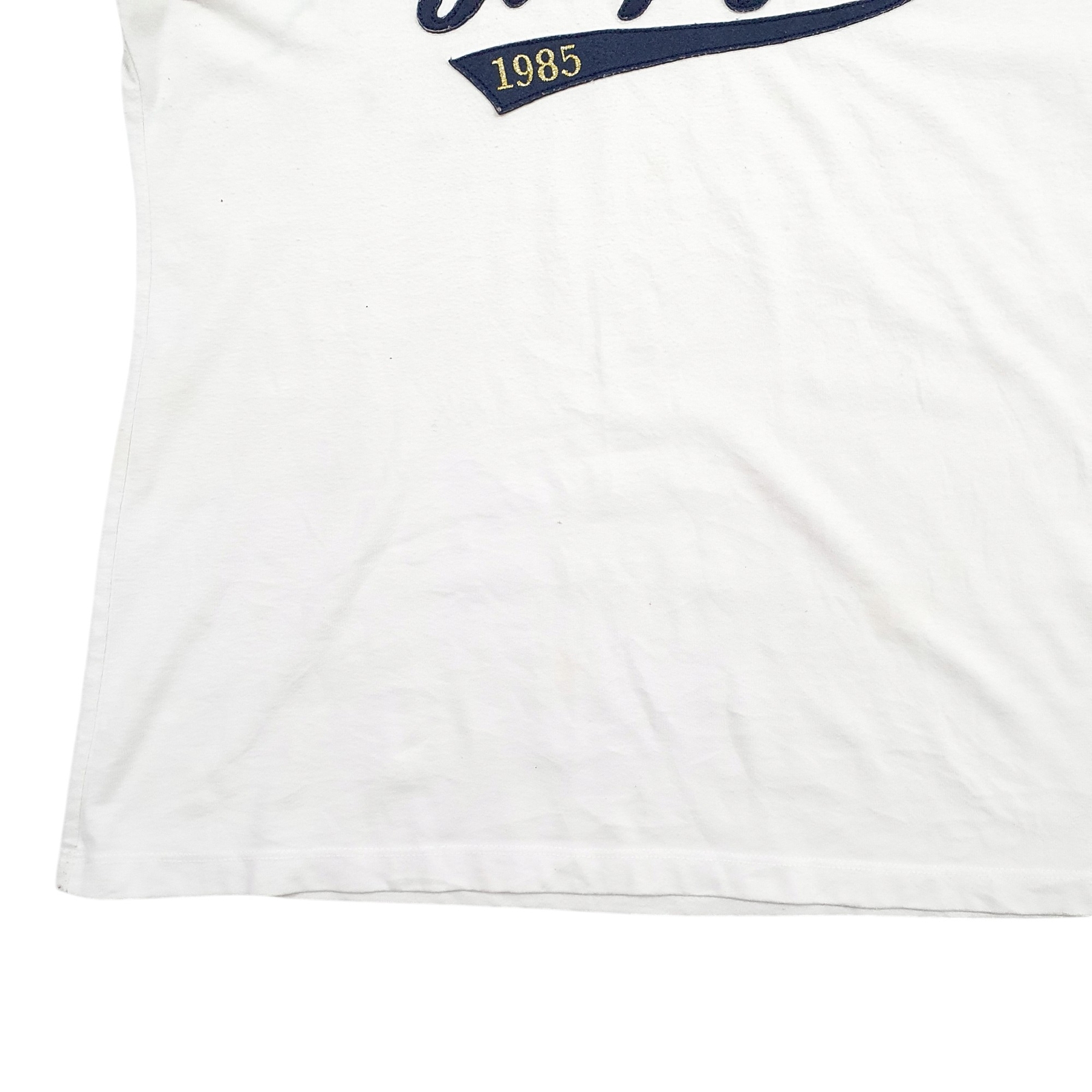TOMMY HILFIGER White T Shirt Tee Spellout Short Sleeve Cotton Mens L image 4