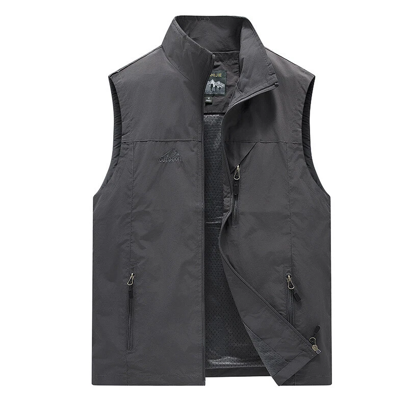 Summer Outdoor Fishing Photography Camping Stand-up Collar Vest Waistcoat - Image 2 of 4