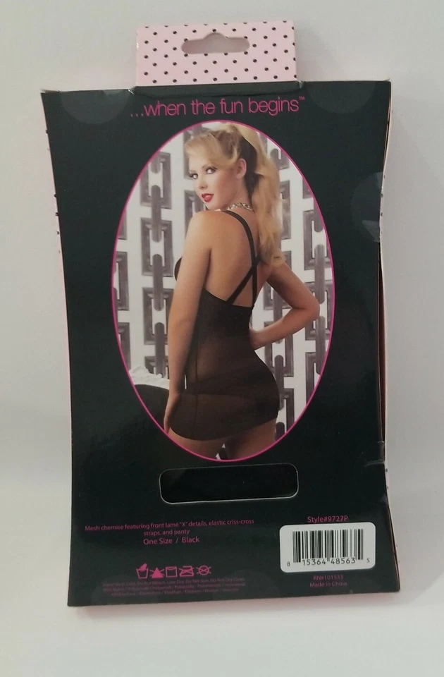 Conjunto de lencería negra de 2-seven 'hasta medianoche y vestido sin costuras talla OS Foto 4 de 4