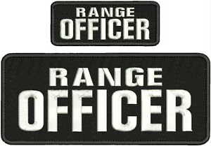 TACTICAL OFFICER EMBRIDERY PATCH 4X10 AND 2X5  hook on back black