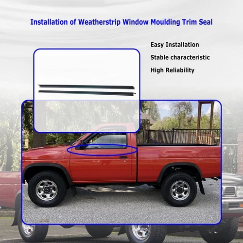 Outer Door Weather Window Rubber Seal Belt For Nissan Pickup D21 Hardbody 86-94 - Picture 2 of 9