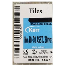*6-Pieces* Kerr K-Files Hand Files Size-40-70 Assorted Length 30mm 61427