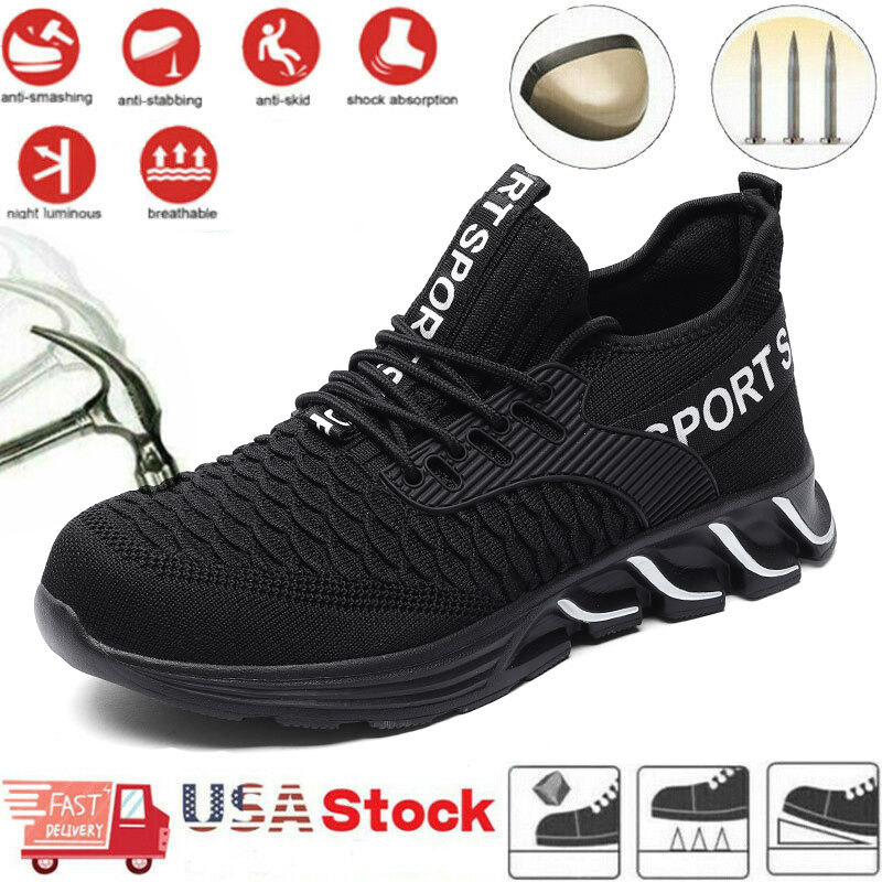 Mens Safety Shoes Sneakers Work Boots 