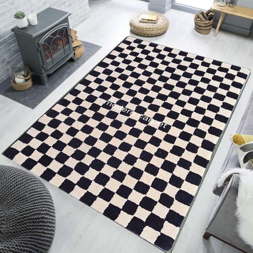 Chess Rugs Handmade Hand Tufted 100% Woolen For kids Home Decoration - Picture 3 of 9