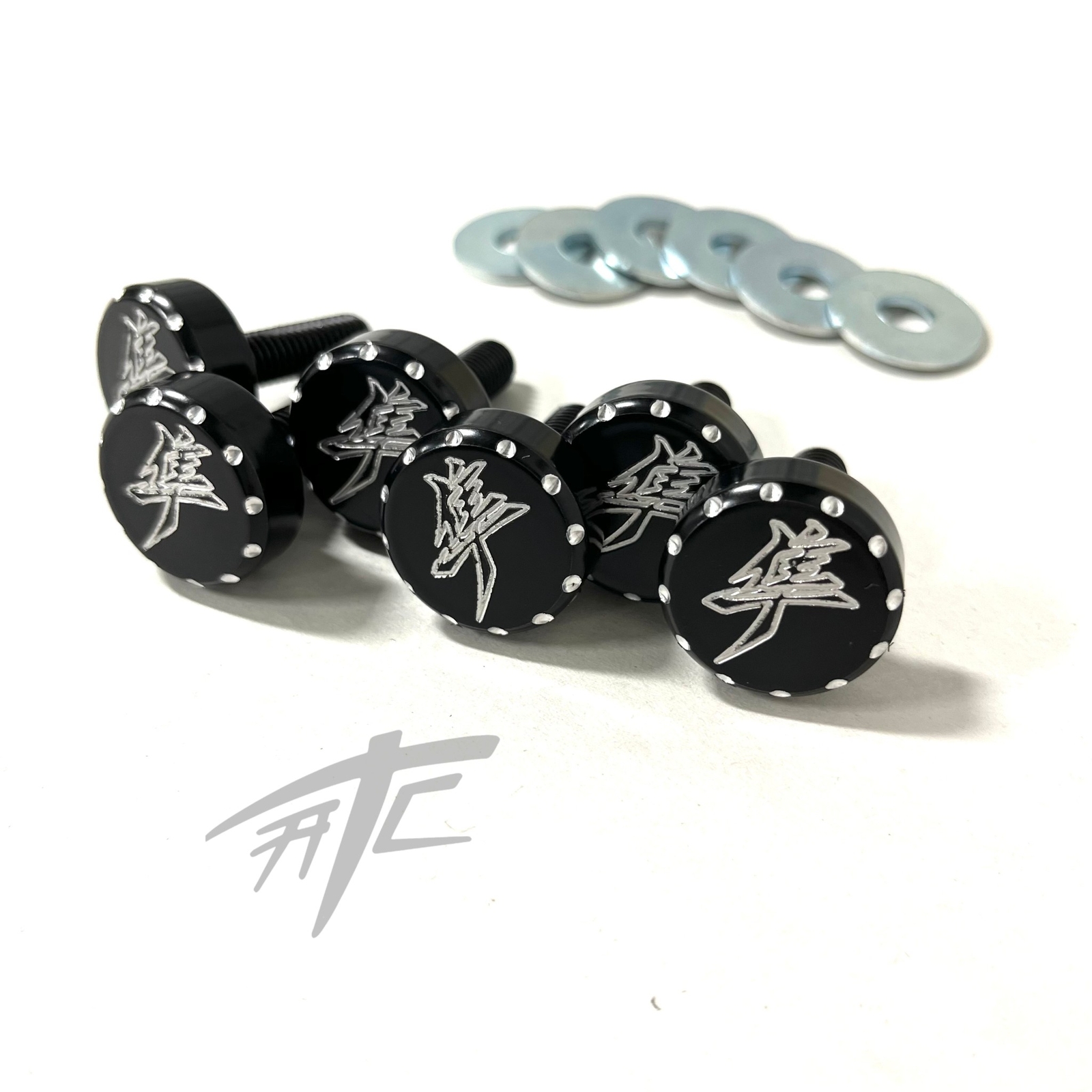 HAYABUSA BLACK CONTRAST KANJI FOOT PEG BRACKET BOLTS 20222024 SUZUKI