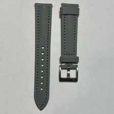 GRAY/GREY High Quality Real Sailcloth Waterproof Watch Strap GREEN Stitch