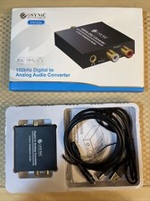 eSynic DAC Digital to Analog Audio Converter Optical SPDIF Coaxial Cables