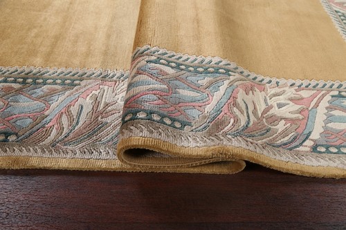 Luxury Nepalese Indian Area Rug Hand-Knotted Gold 8x10 ft - Picture 11 of 20