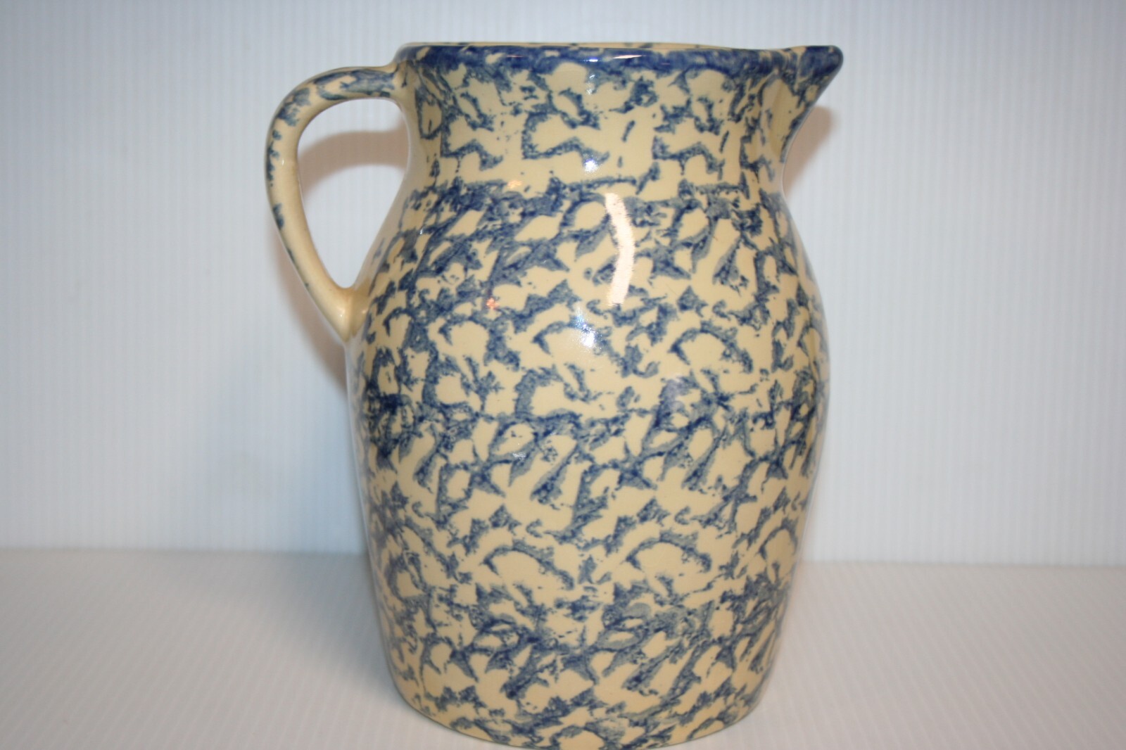 Robinson Ransbottom R.R.P. Co. Roseville Blue Spongeware Pottery
