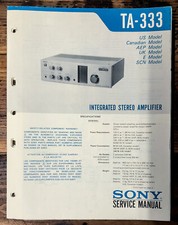 Sony TA-333 Amplifier Service Manual Original 