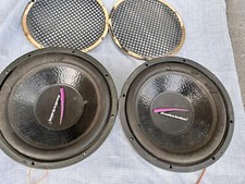 COPPIA Subwoofer Audiobahn 12”Aw1251Q 400Watt con 2 Griglie in Plastica come Bonus BISOGNO Fix