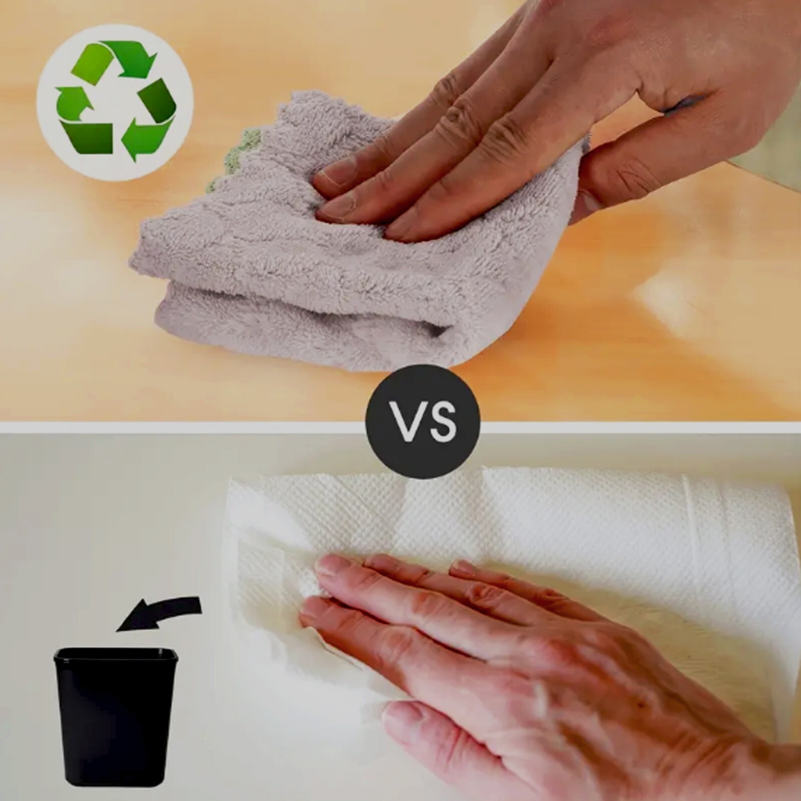 5 Pc Kitchen Cleaning Towels Set Soft Cotton Strong Durable Reusable