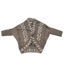  Larry Levine Cardigan Black and White Chunky...