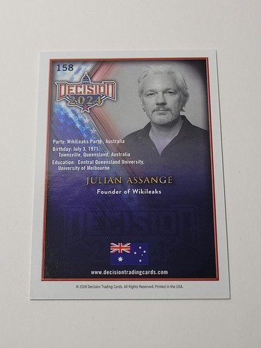 Entscheidung Wahltag 2024 lila Folie #158 Julian Assange 1/2 - Bild 2 von 4