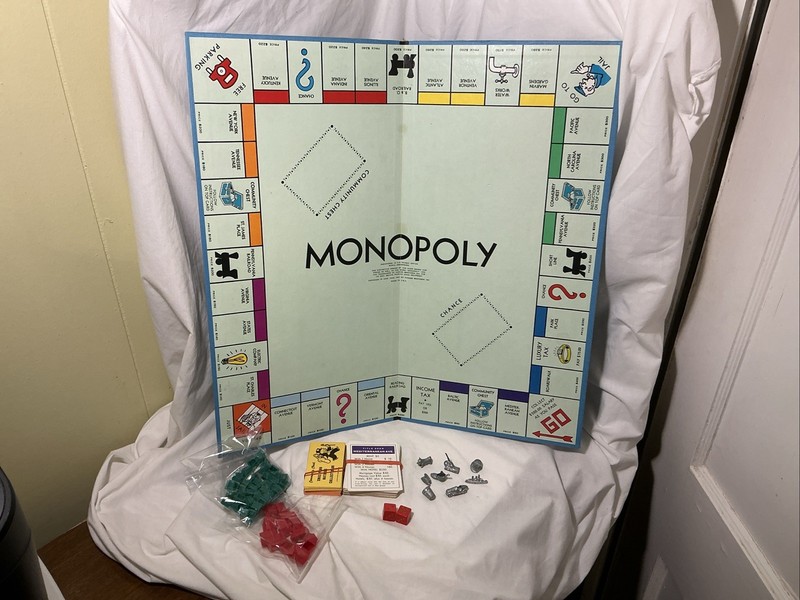 Vintage 1961 Monopoly Board Game by Parker Brothers Classic Original Complete