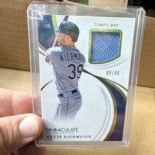 Panini 2019 Immaculate Swatches Kevin Kiermaier IS-KE /49 Rays Memorabilia