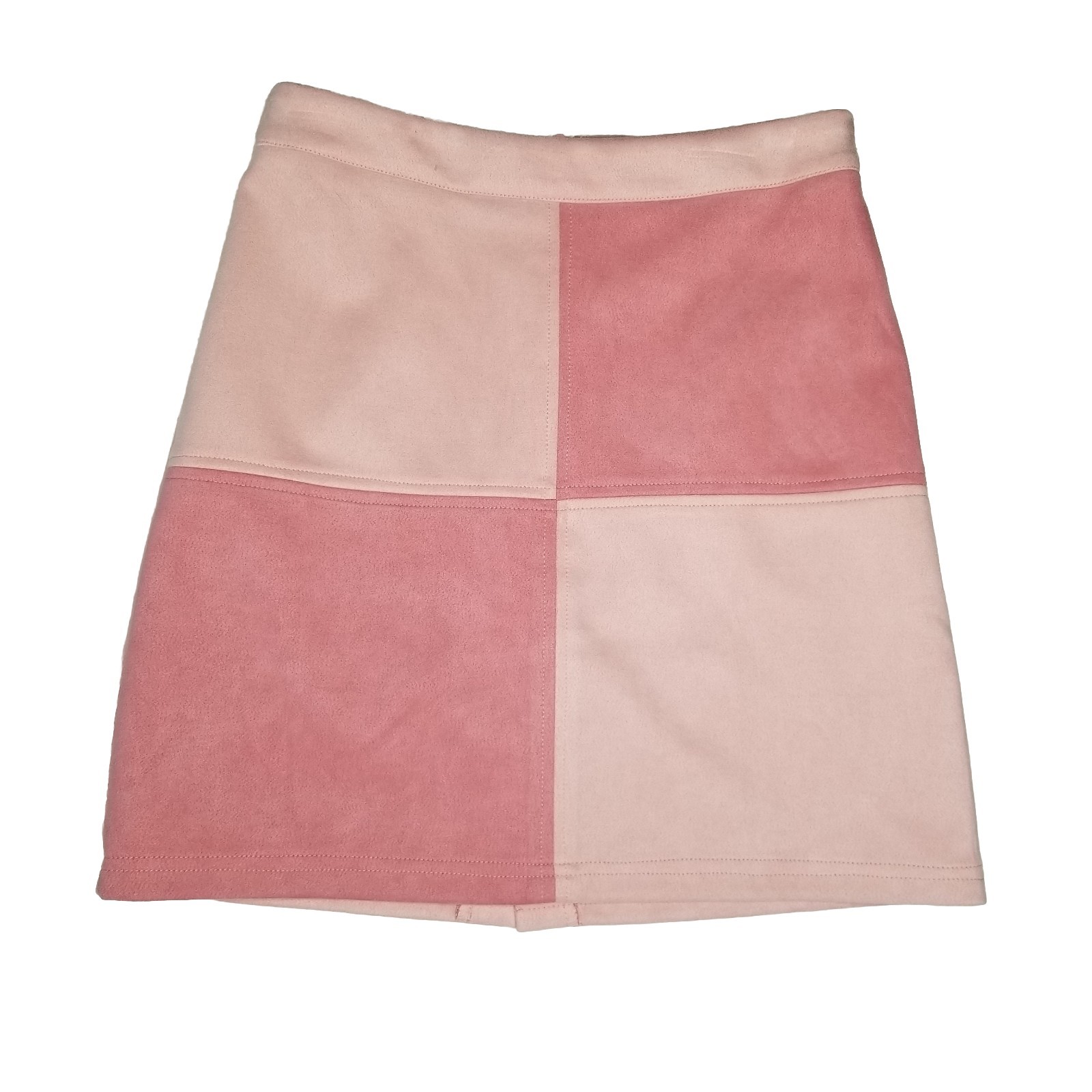 Pink Patchwork Plaid Mini Skirt Medium Preppy Lov… - image 7