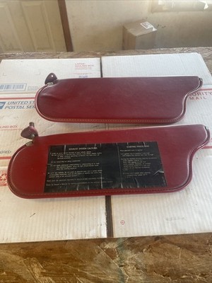 Red Sun Visor Set Sunvisors 75-80 VW Rabbit Mk1 - RIGHT/LEFT RED