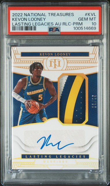 2022 NATIONAL TREASURES LASTING LEGACIES AUTO RELICS KEVON LOONEY 23/25 PSA 10