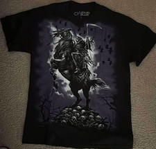 Liquid Blue Mens L Black  Graphic T-Shirt Got...