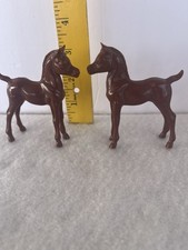 Vintage Hartland Plastics Inc. Foals Set of 2 Horses 1950s Hard Plastics D